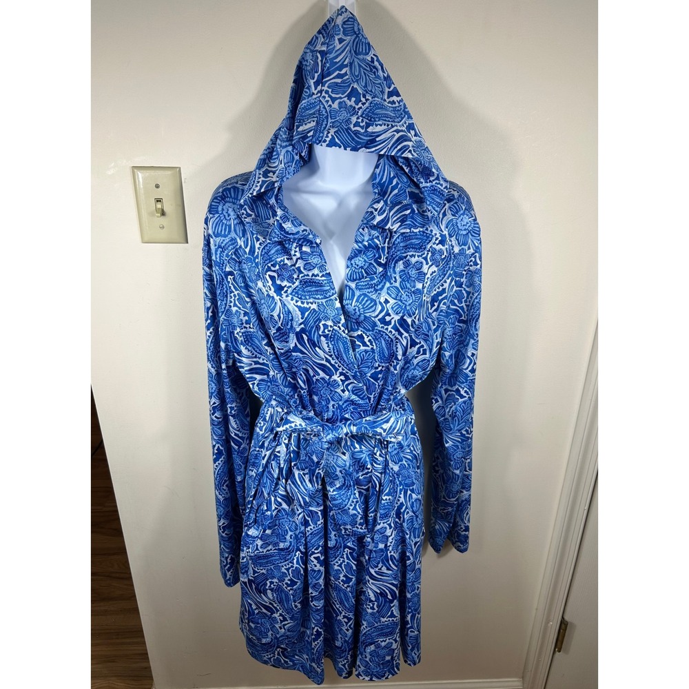 RipSkirt Sun Robe Wrap Women M/L Happy Blues Beach Resort Wear Swim Cover Up